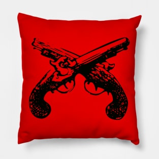 Crossed Flintlock Pistols - Crossed Guns USA Vintage Rustic Pillow