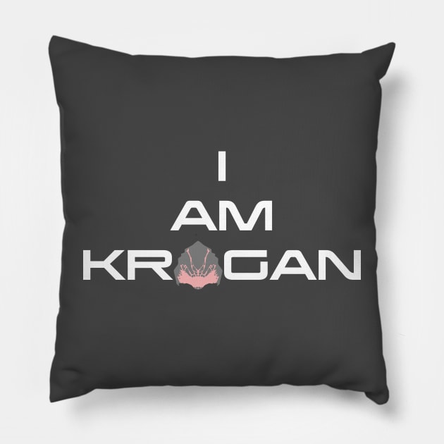 I Am Krogan (Grunt Version) Pillow by SpectreRequisitions
