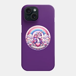 Born On Valentine's Day Unicorn Design Phone Case