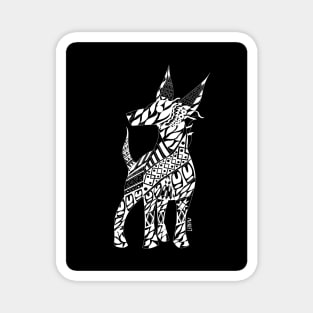 mexican xoloitzcuintli dog with totonac patterns ecopop Magnet