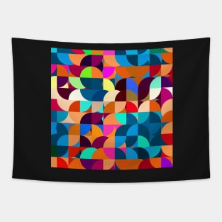 Multicolored Circles Quarter Quadrants and More Tapestry