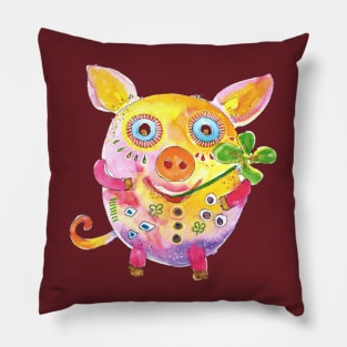 Lucky pig 2 Pillow