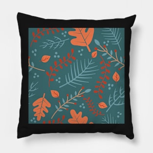 Autumn Leaves Detail Pattern Pillow