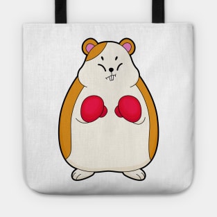 Hamster as Boxer with Boxing gloves Tote