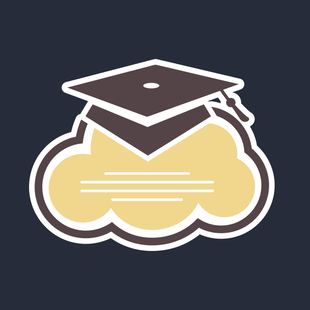 Cloud Report Sticker Logo Design. Vector illustration sticker icon with the concept of a cloud computing system for document management services. by AlviStudio