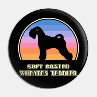 Soft Coated Wheaten Terrier Vintage Sunset Dog Pin