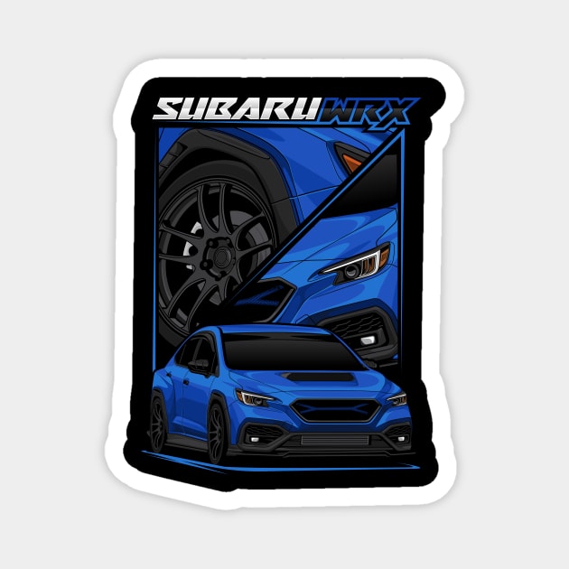 VB WRX in World Rally Blue Magnet by RetroWRX Inc.