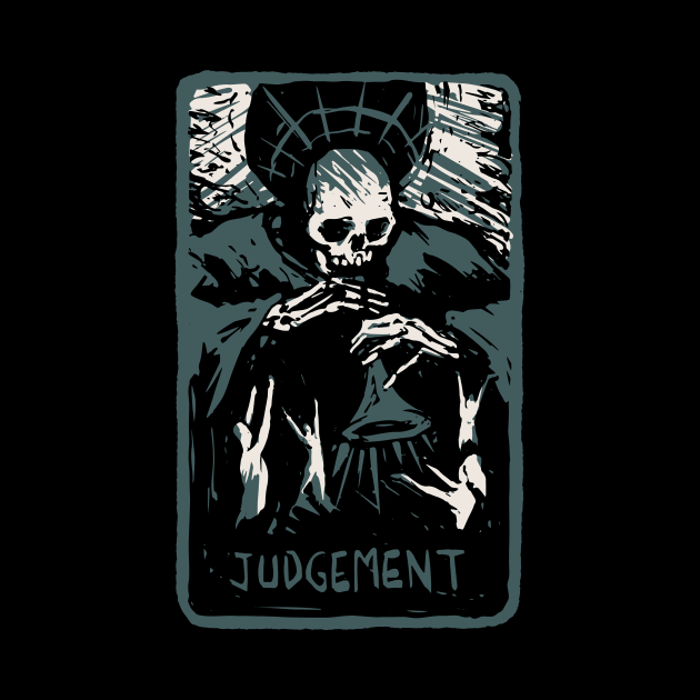 Judgement Skeleton Skull Tarot Card by star trek fanart and more