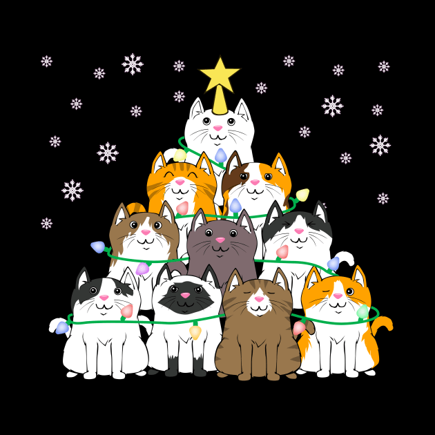 Christmas Tree Cat Kitten Xmas Ugly Christmas by MGO Design