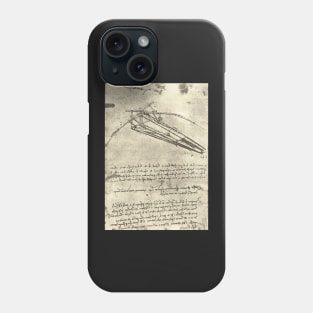 Flying machine, drawn by Leonardo Da Vinci, Circa 1488-9 Phone Case