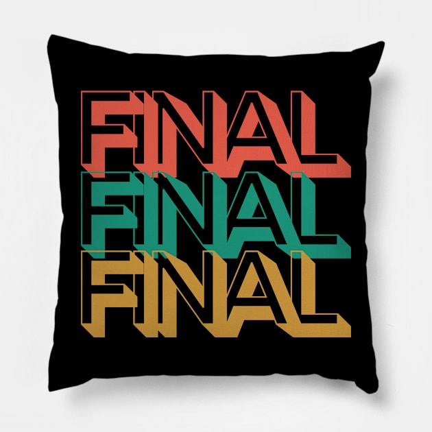 Retro Final Pillow by Rev Store