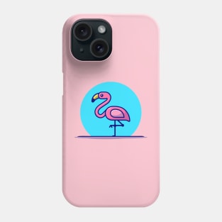 Flamingo Cartoon Vector Icon Illustration Phone Case