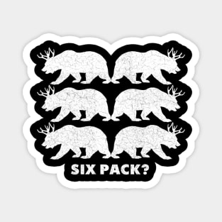 BEAR DEER BEER SIX PACK FUNNY BEER LOVER Magnet