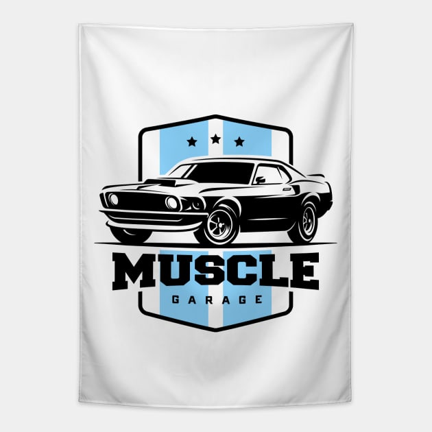 Muscle garage Tapestry by Dosunets