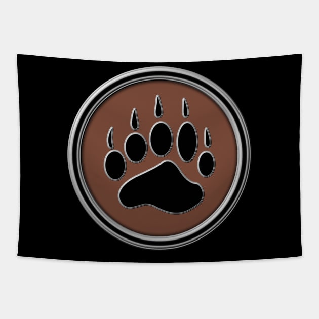 bear paw print Tapestry by DrewskiDesignz