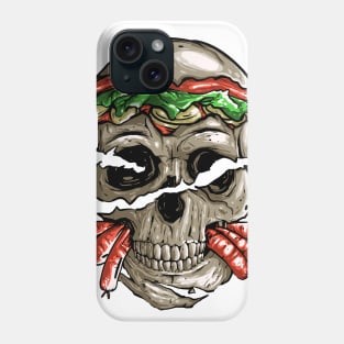 burger skull Phone Case