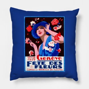 1927 Geneva Flower Show Pillow