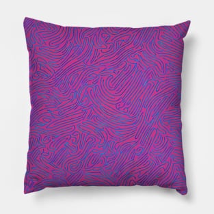 Blue line doodle Pillow