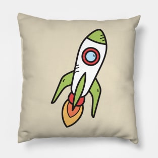 Rocket Cartoon Pillow