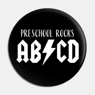 Preschool Rocks Shirt Cute Funny Gift For Teachers Abcd Rock Pin