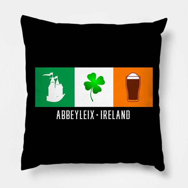 Abbeyleix Ireland, Gaelic - Irish Flag Pillow by Eire