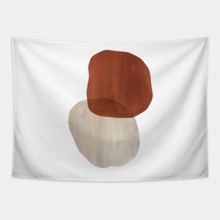 Terracotta and beige abstract stones Tapestry