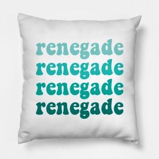 Renegade Tiktok Blue Gradient Design Pillow