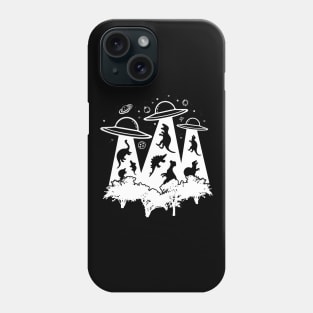 Dinosaur Alien Abduction Phone Case