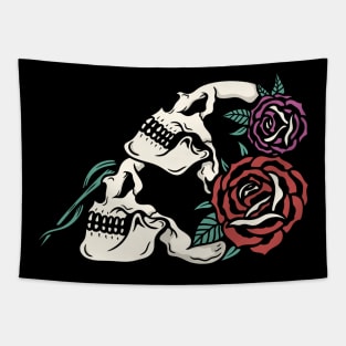 Skull and Rose Tapestry