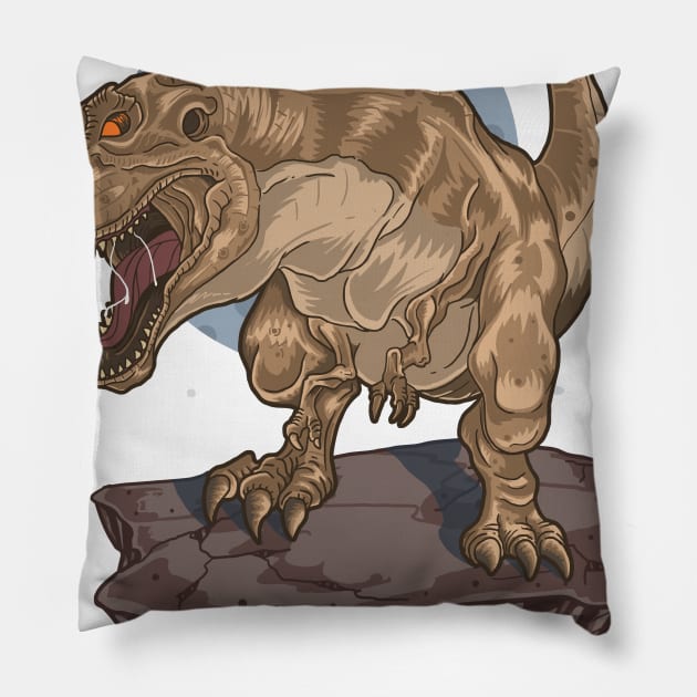 Jurassic World Super Colossal Tyrannosaurus Rex Scream Pillow by leenhat