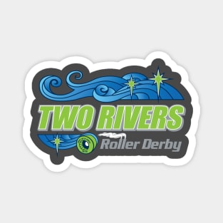 Two Rivers Roller Derby (dark) Magnet