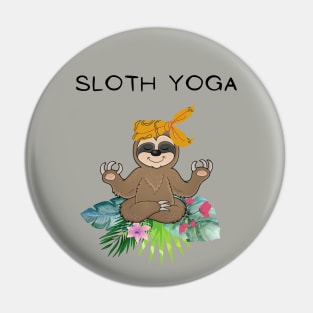 Sloth yoga Pin