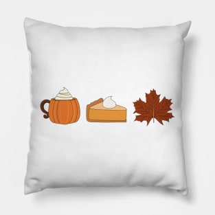 Fall Pumpkin Spice Latte Season Pillow