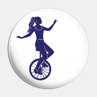 Girl On A Unicycle Pin