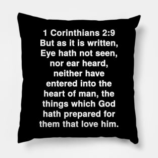 1 Corinthians 2:9  King James Version (KJV) Bible Verse Typography Pillow