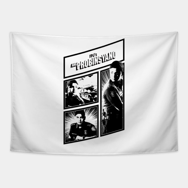 Ang Probinsayno Black And White Comics Tapestry by ABSI