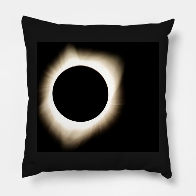 Solar Eclipse Totality Pillow by JeffreySchwartz