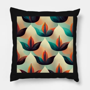 flower painting repeating orchid Pillow