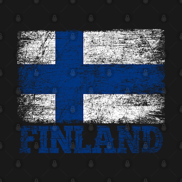 Finland Flag Retro Scandinavian Finnish by ShirtsShirtsndmoreShirts