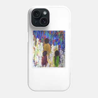 Three Children Walking Home Through the Fields Phone Case