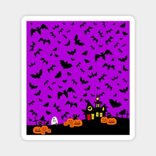 Haunted Halloween House Magnet