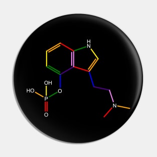 Psilocybin Rainbow Molecule Chemistry Pin