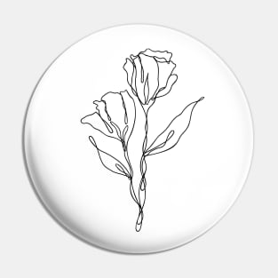 Wildflower Line Art | Floral Botanical Minimalist Lineart Pin