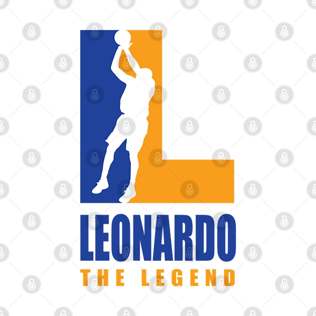 Leonardo Custom Player Basketball Your Name The Legend T-Shirt by Baseball Your Name