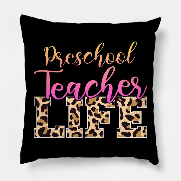 Preschool Teacher Life Pillow by White Martian