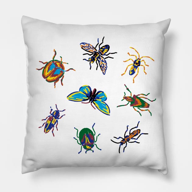 Bugs Pillow by AnaAnaDesign
