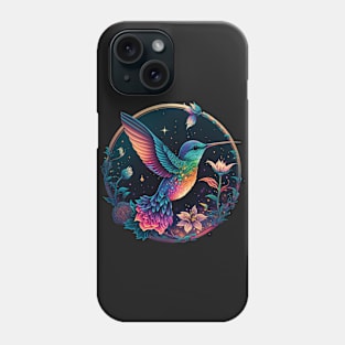 Hummingbird and Flowers Phone Case