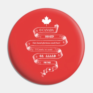 Canadian National Anthem - O Canada Pin