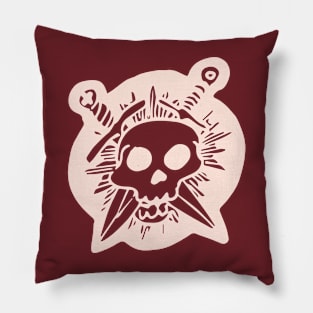 Skull & Crossed Daggers (Light) Pillow