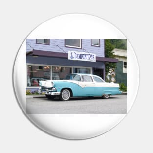 Classic American Car parked in Skagway street, Alaska. Pin